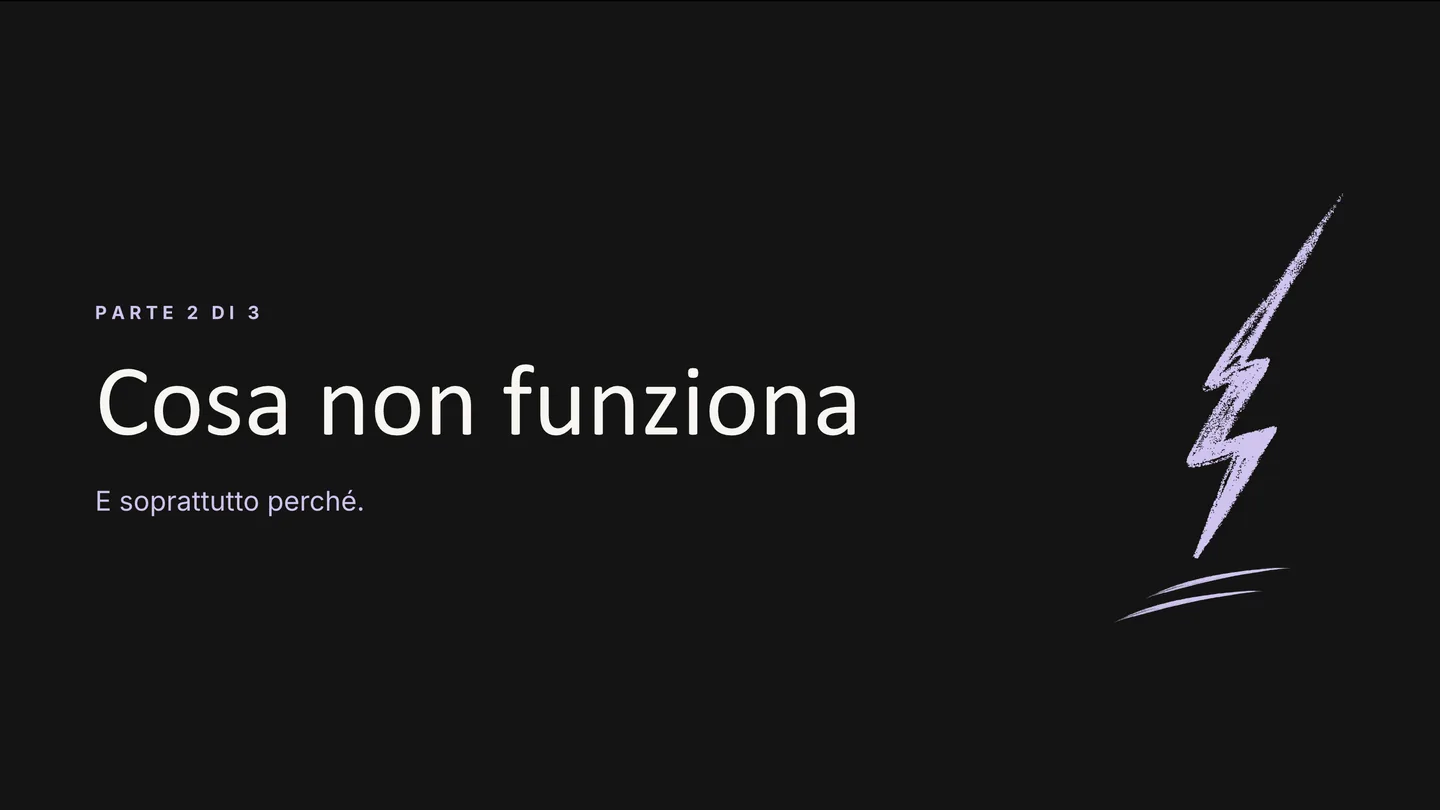 Seconda parte del documento: cosa non funziona